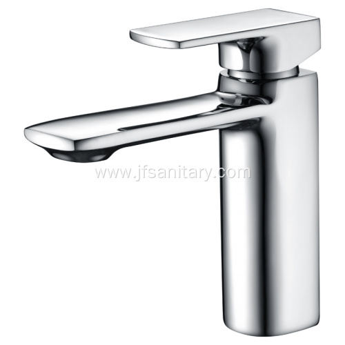 Brass Bathroom Water Faucets With Polished Chrome